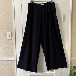 Soft Surroundings Wide-Leg Slightly Cropped Pants